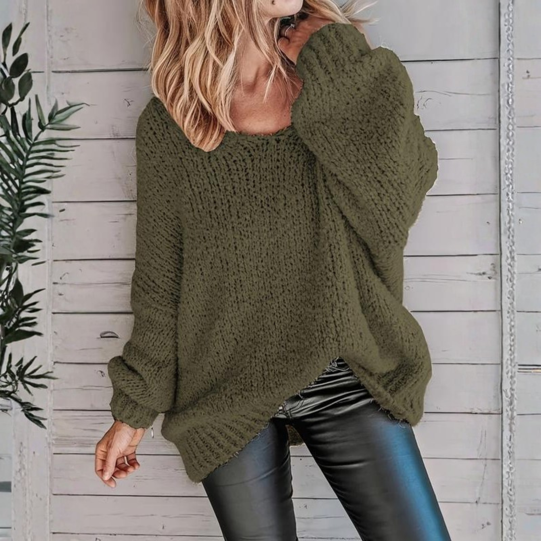 NIVA™ - Lässiger Langarm-Pullover mit Rundhalsausschnitt