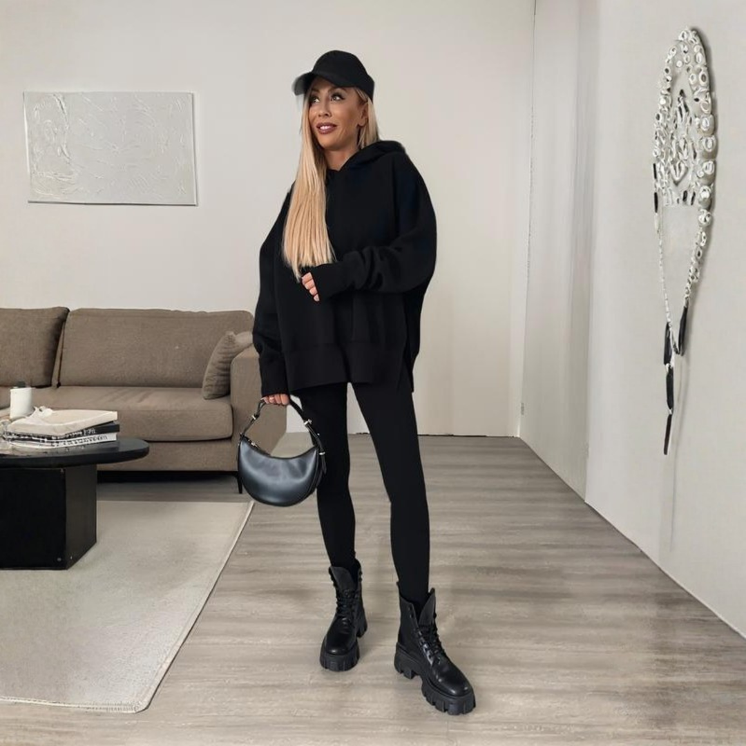 SANIA™ – Lässiges Langarm-Hoodie- und Skinny-Hosen-Set