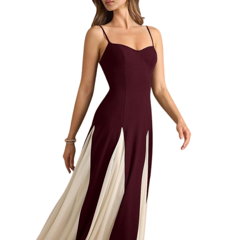 BEATRIX™ – Elegantes A-Linien Maxikleid aus Crêpe & Chiffon