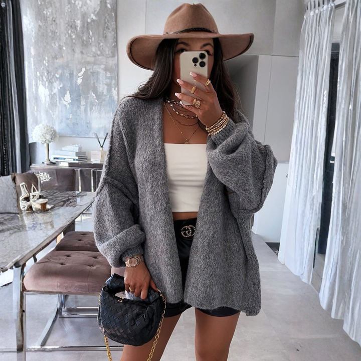LETTIE™ - Klassischer langärmeliger Cardigan mit Knopfleiste