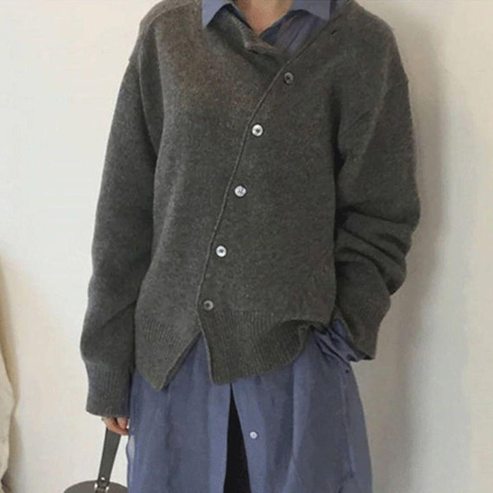 ALYCIA™ - Asymmetrischer Button-Cardigan