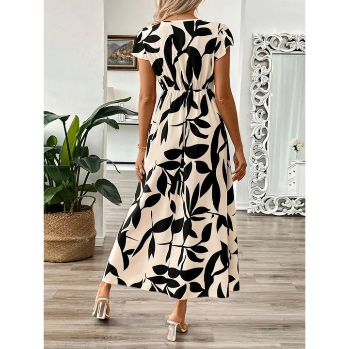 ZOELLA™ – Elegantes bedrucktes, kurzärmeliges Maxikleid für den Sommer