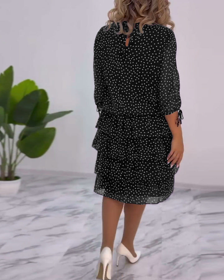 ELINA™ - Gepunktetes Eleganz-Kleid