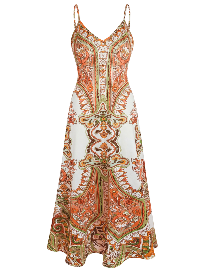 OTTILIE™ – Ärmelloses Boho-Kleid mit Blumenmuster
