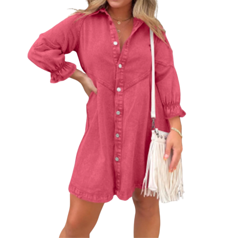 MICHELLE™ – Elegantes Mini-Kleid mit Puffärmeln