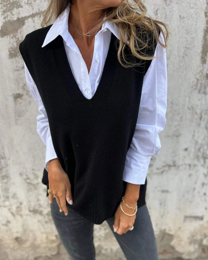 EVELYN™ - Stylischer Strickpullover (Westen-Stil)
