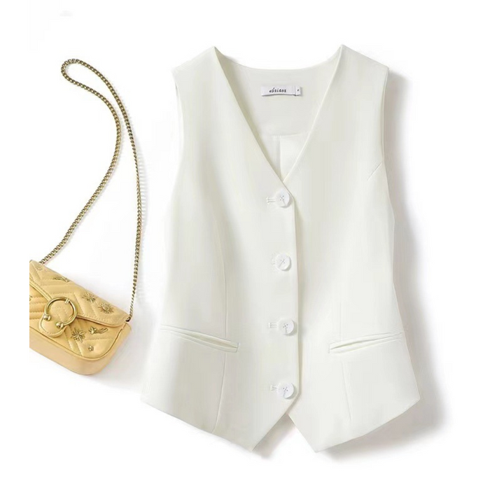 ZARINA™ – Elegante ärmellose Anzugweste mit Knopfleiste