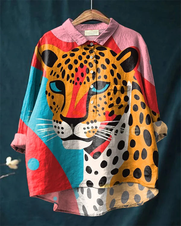 QUINN™ - Leoparden-Kunst-Shirt