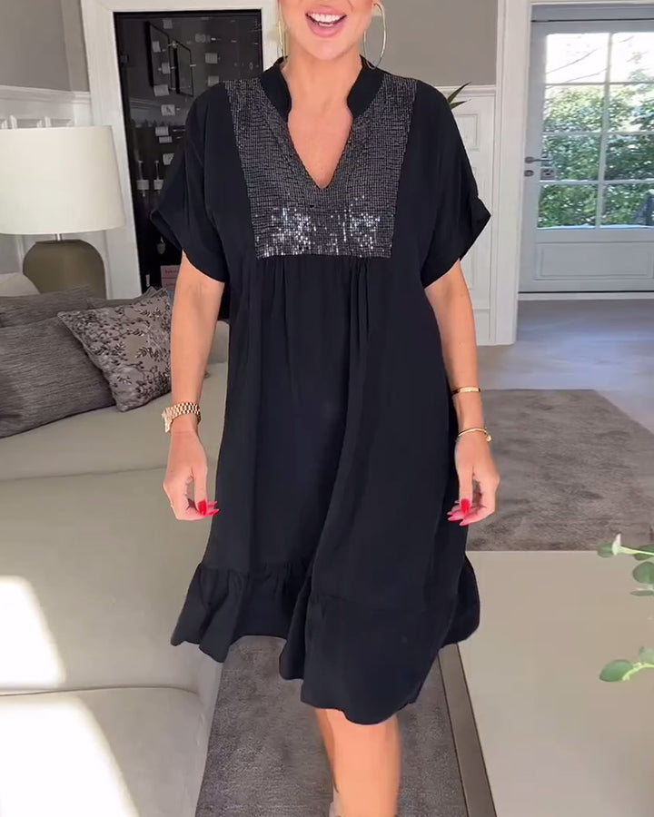 VALORA™ – Elegantes Pailletten-Kleid