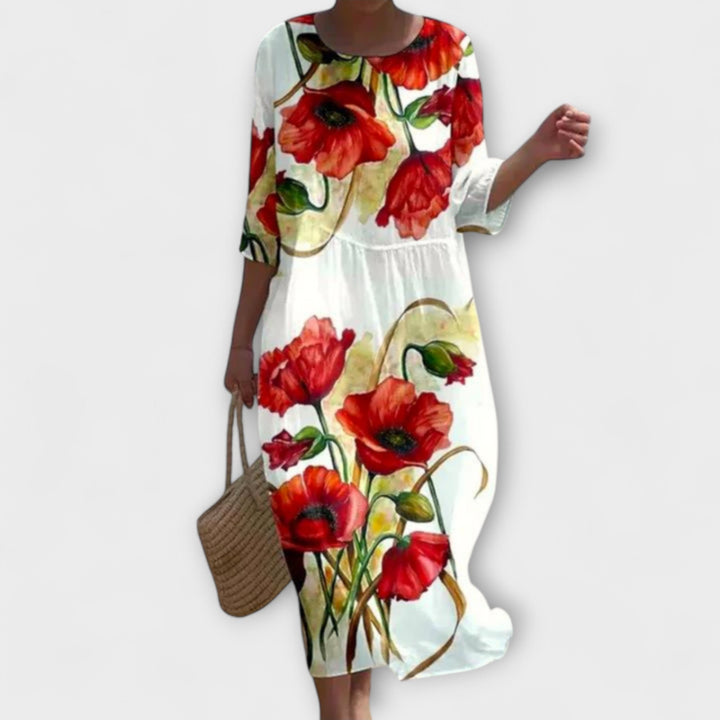 SHAE™ - Elegantes Blumen-Maxikleid