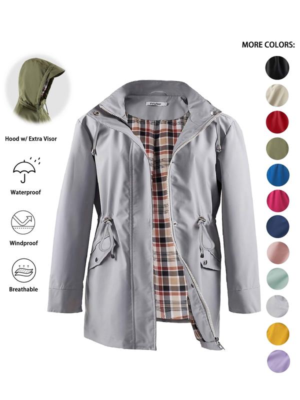 DENA™ – Leichter Kapuzen-Trenchcoat für lässige Ausflüge