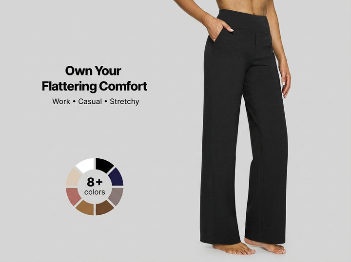 WHITNEY™ - Bequeme High-Waist-Hose mit weitem Bein für Yoga und Outdoor-Spaß