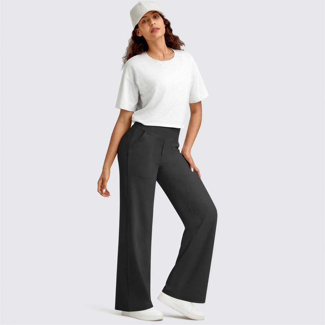 WHITNEY™ - Bequeme High-Waist-Hose mit weitem Bein für Yoga und Outdoor-Spaß