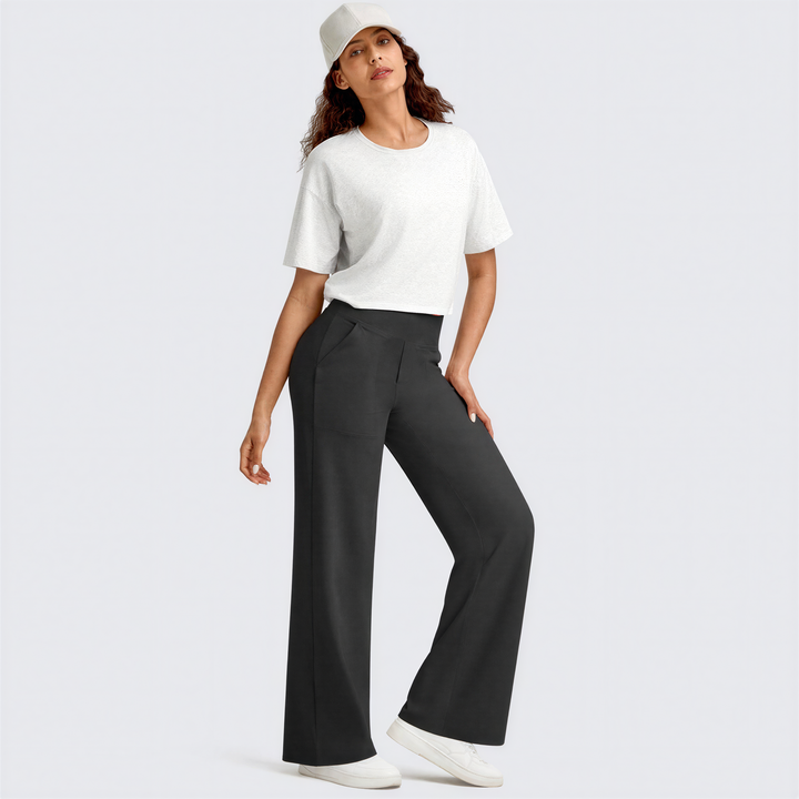 WHITNEY™ - Bequeme High-Waist-Hose mit weitem Bein für Yoga und Outdoor-Spaß