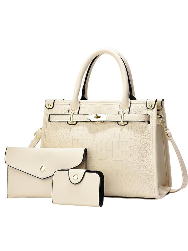 ALENOR™ – Krokodilgeprägtes Crossbody-Handtaschenset mit großem Fassungsvermögen
