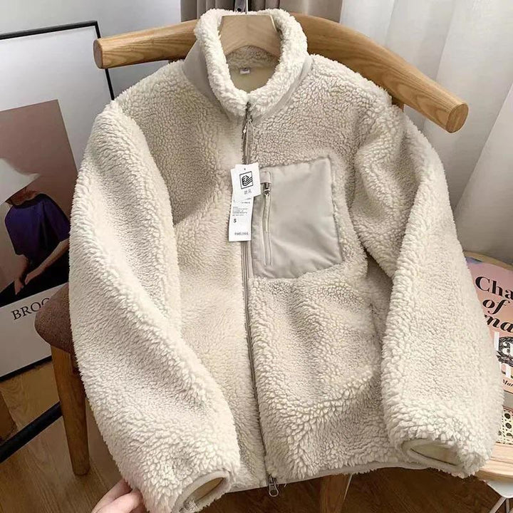 CELANDINE™ - Bequeme, langärmlige Plüsch-Winterjacke mit Reißverschluss