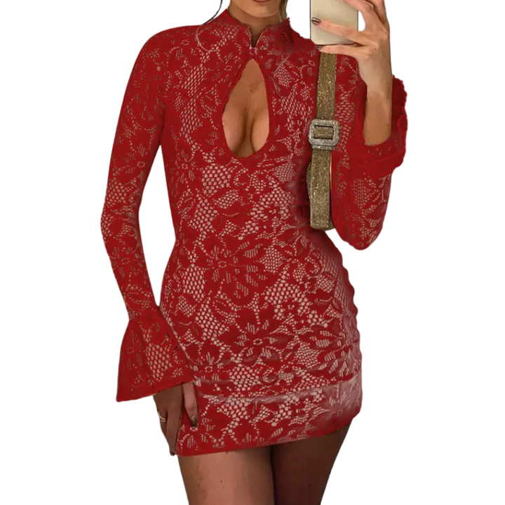 SHAIRA™ – Stylisches eng anliegendes Kleid mit Mock Neck