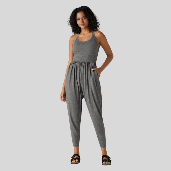 DAYEA™ – Bequemer rückenfreier U-Ausschnitt Lounge Jumpsuit