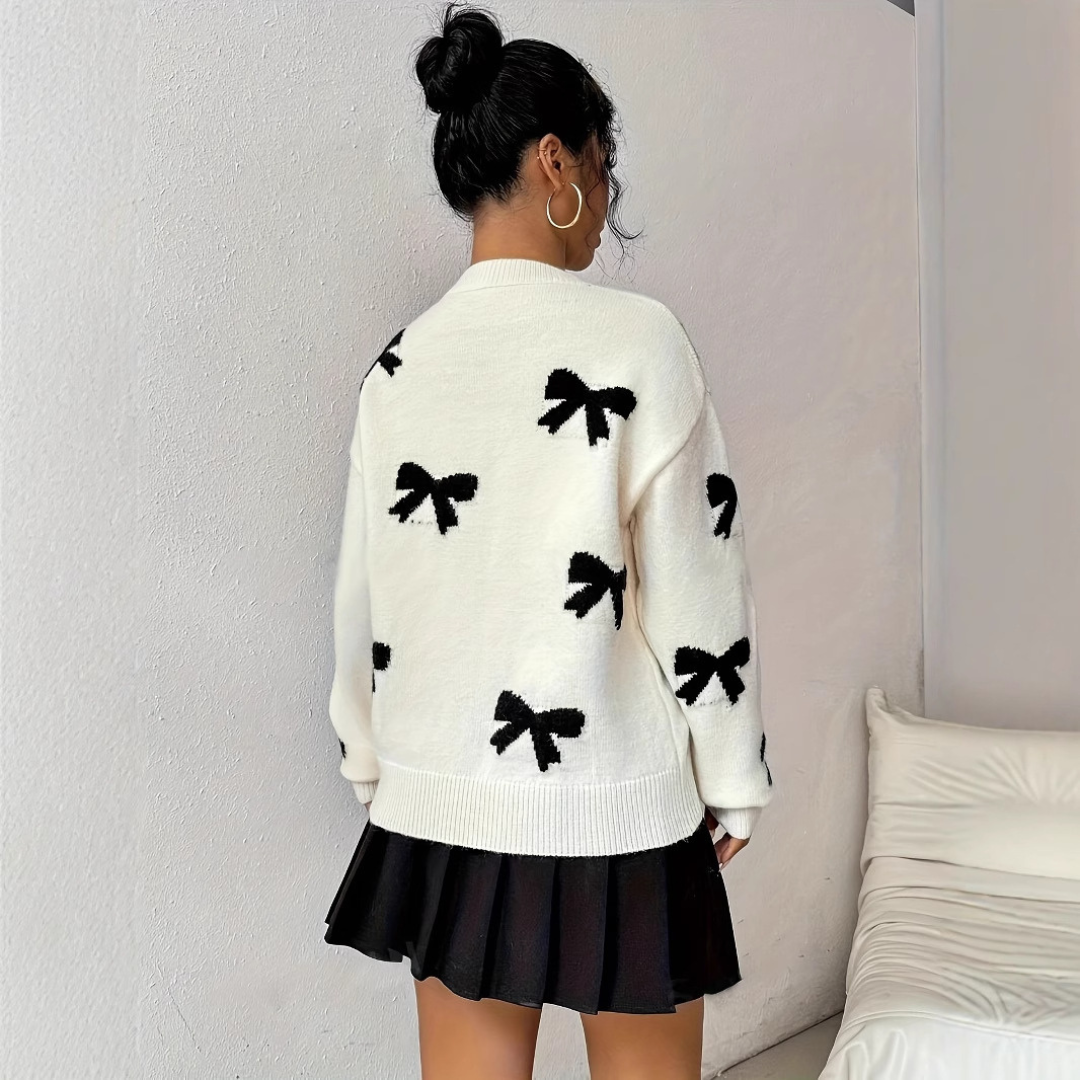 VISAY™ - Gemütlicher Pullover mit Schleifenprint