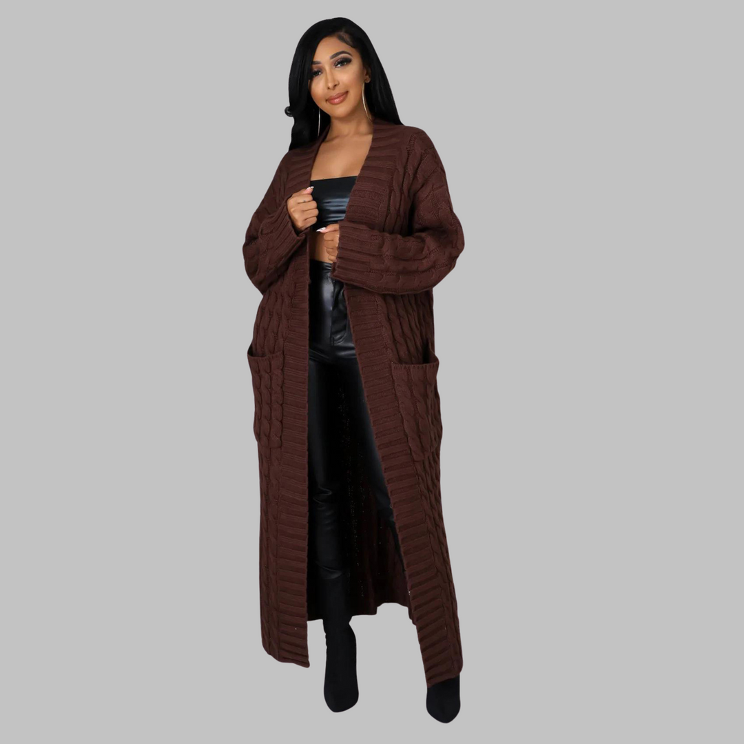 JACKIE™ - Lässiger, langärmliger Long-Cardigan
