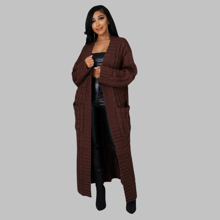 JACKIE™ - Lässiger, langärmliger Long-Cardigan