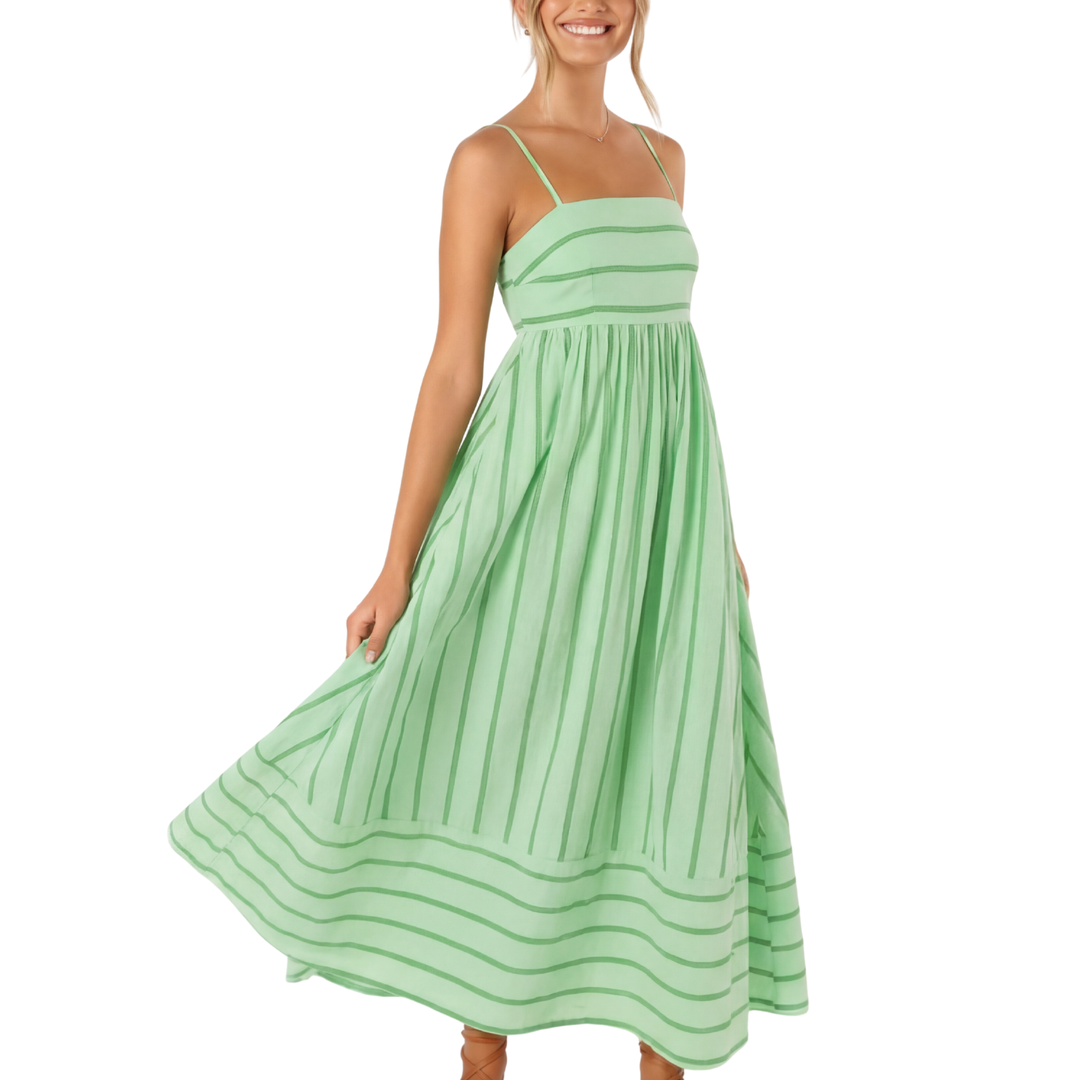 TAYLA™ – Lässiges gestreiftes Cami Maxikleid