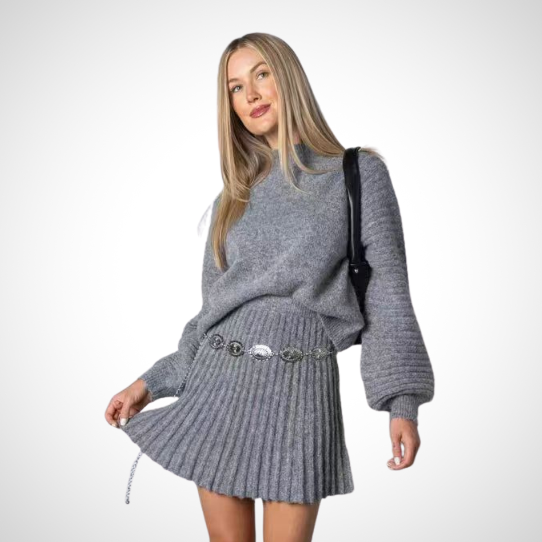 LOUISA™ - Elegantes zweiteiliges Rippstrick-Herbst-Outfit