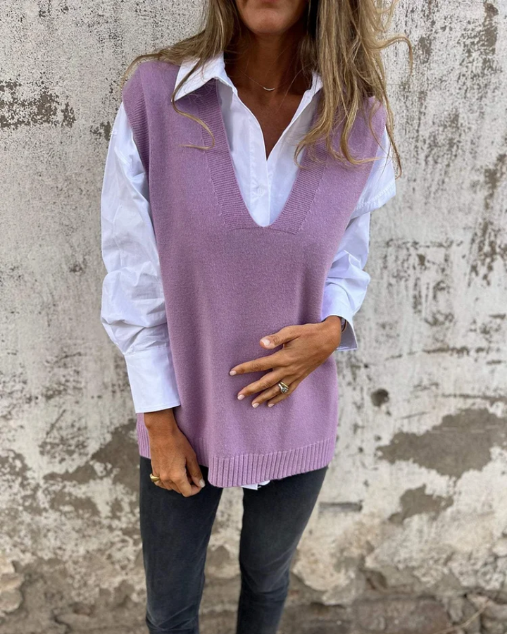 EVELYN™ - Stylischer Strickpullover (Westen-Stil)