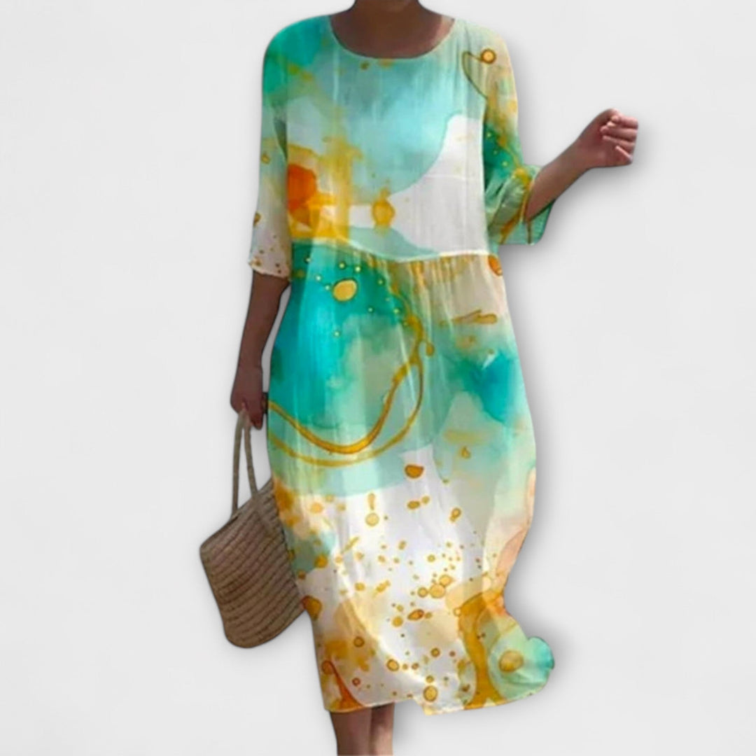 SHAE™ - Elegantes Blumen-Maxikleid