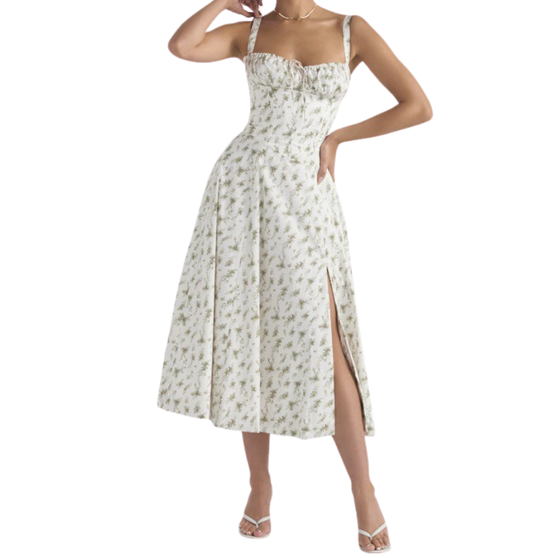 MATILDA™ – Elegantes gerafftes Korsett-Midikleid