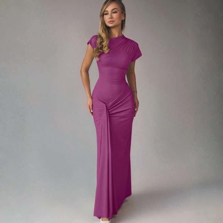 LOLA™ – Elegantes Wickelkleid mit Raffungen – Figurbetontes Abendkleid