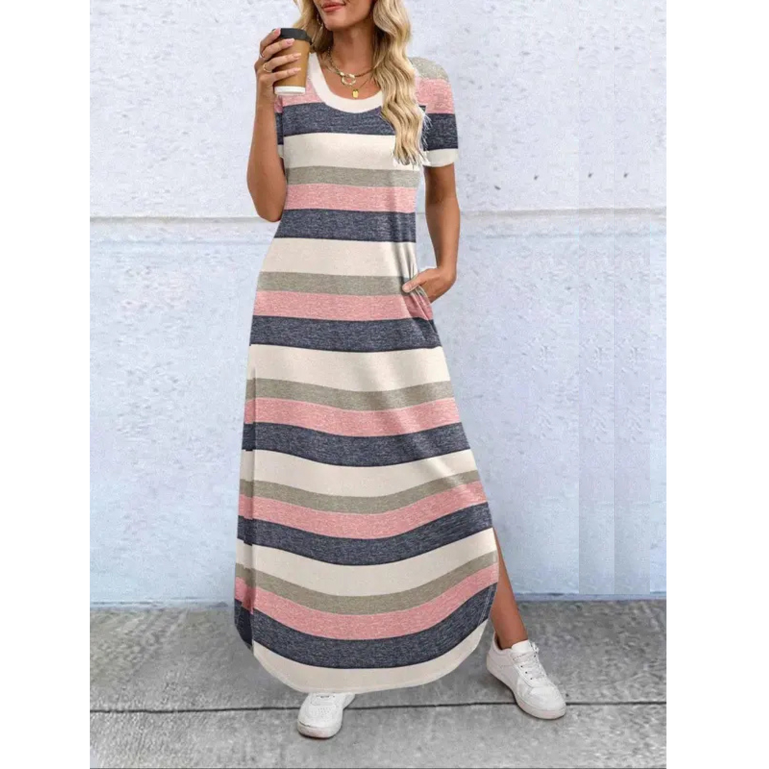 RELNA™ – Lässiges Sommer-Maxikleid mit Rundhalsausschnitt