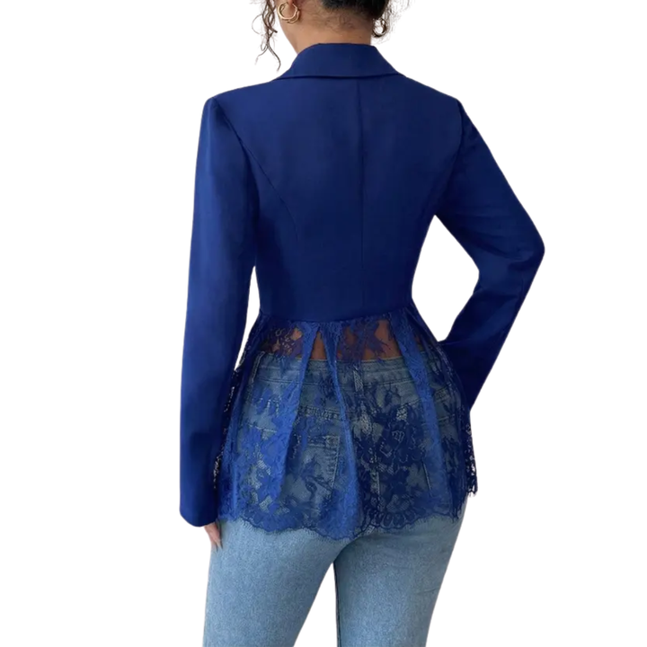LEONIQUE™ – Figurbetonter Blazer mit Spitzenbesatz