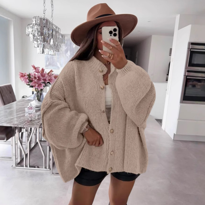 LETTIE™ - Klassischer langärmeliger Cardigan mit Knopfleiste
