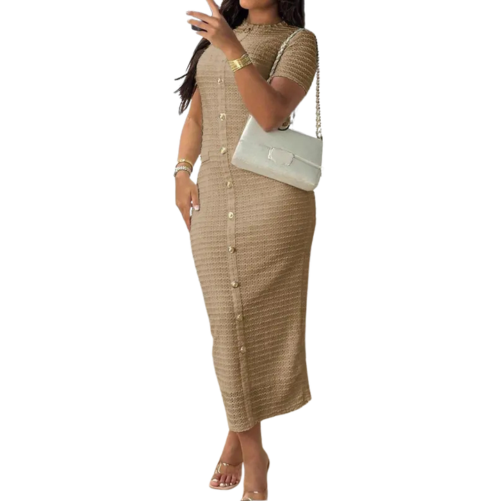 BRONWYN™ – Klassisches Kleid mit Reißverschluss hinten und Zierknöpfen