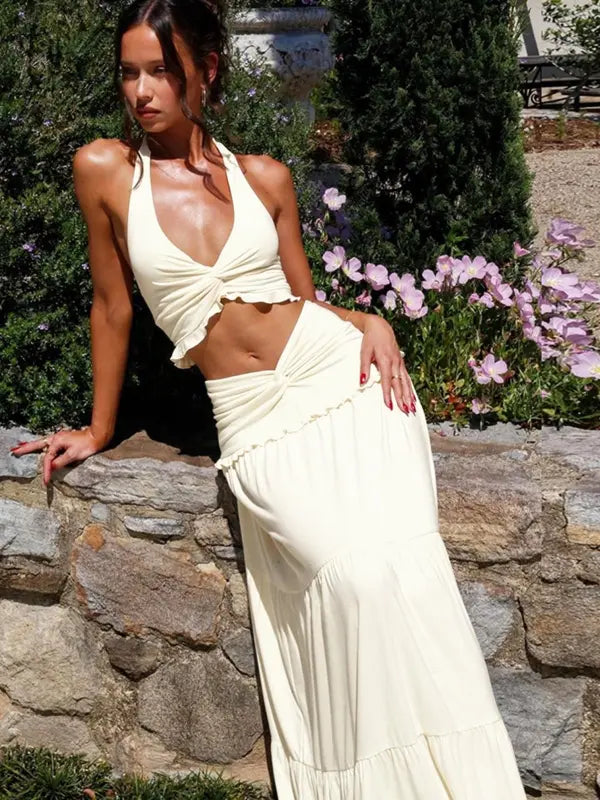 ARIYA™ – Elegantes zweiteiliges Sommer-Outfit mit tiefem Ausschnitt