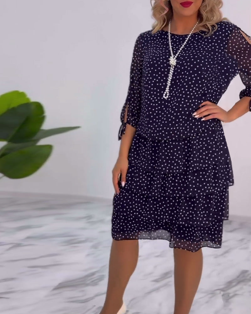 ELINA™ - Gepunktetes Eleganz-Kleid