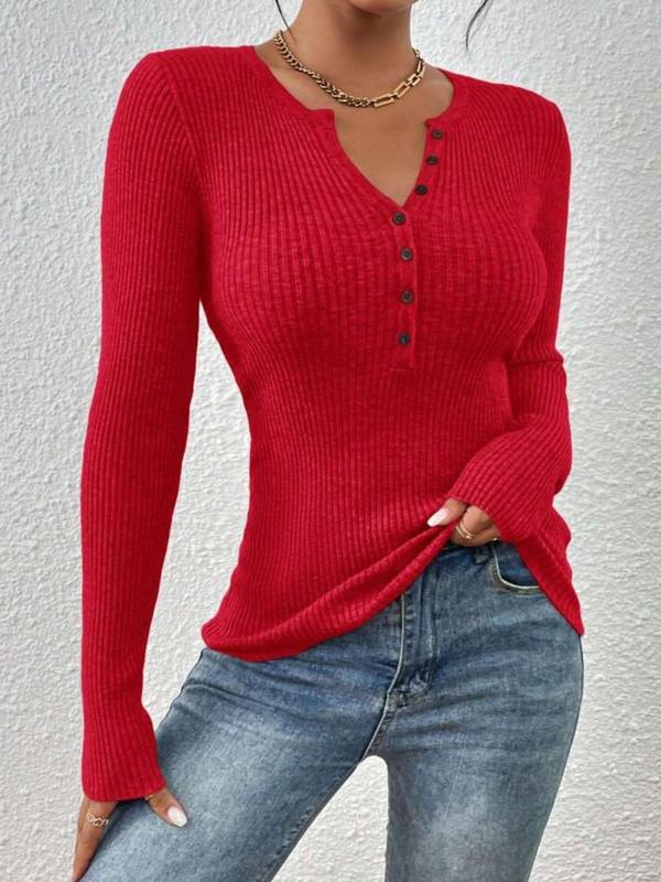 SHASHA™ - Elegante, schicke Langarm-Rundhals-Tops in schmaler Passform