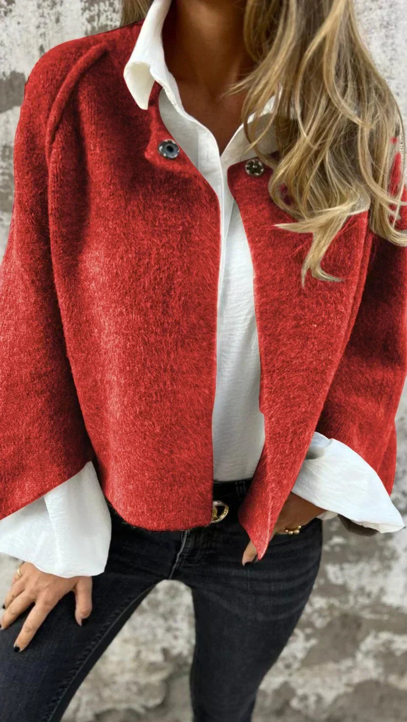 LIVIA™ – Moderne Wollstrickjacke