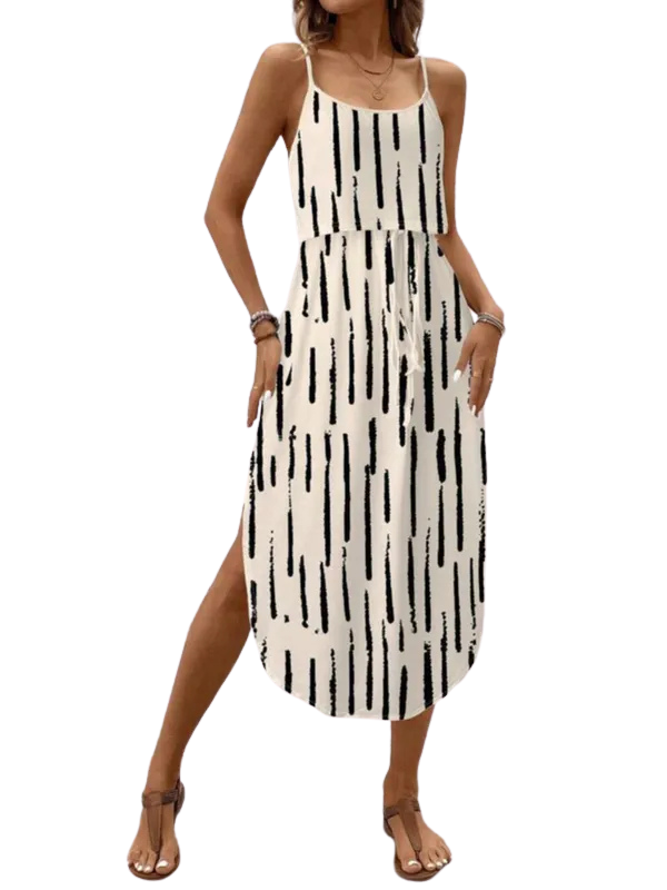 SOFIA™ – Freizeitkleid mit seitlichem Schlitz, Batikmuster und Blumenprint