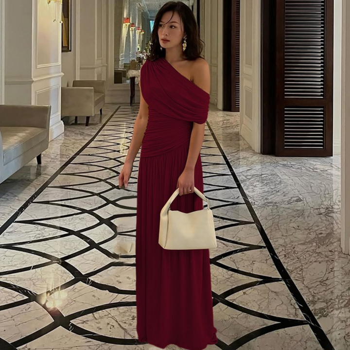 SHINA™ – Elegantes, schulterfreies Abend-Maxikleid