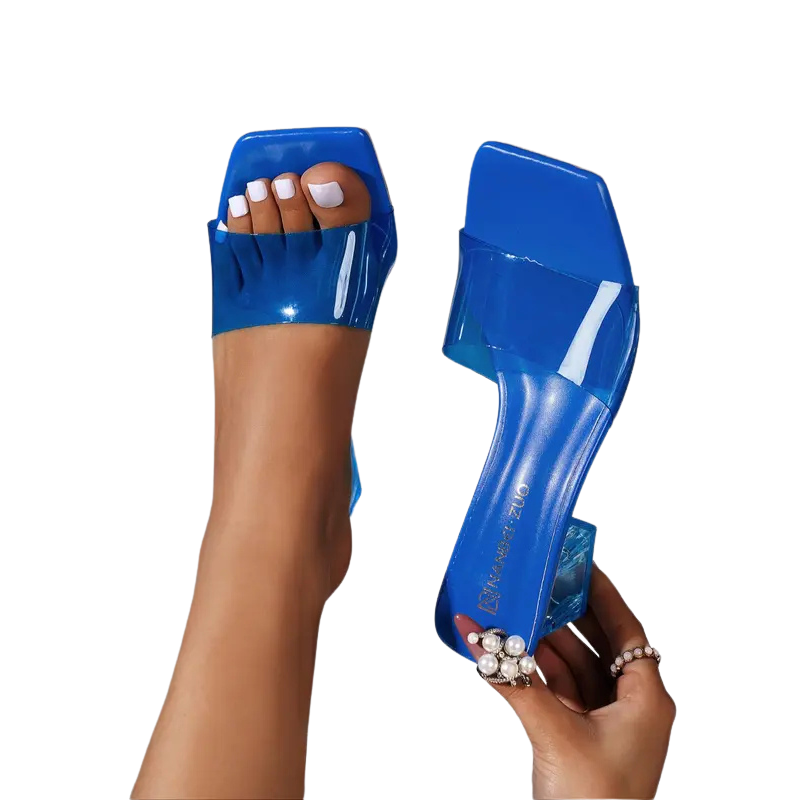 WINONA™ – Modische transparente hochhackige Sandalen mit eckiger Zehenpartie