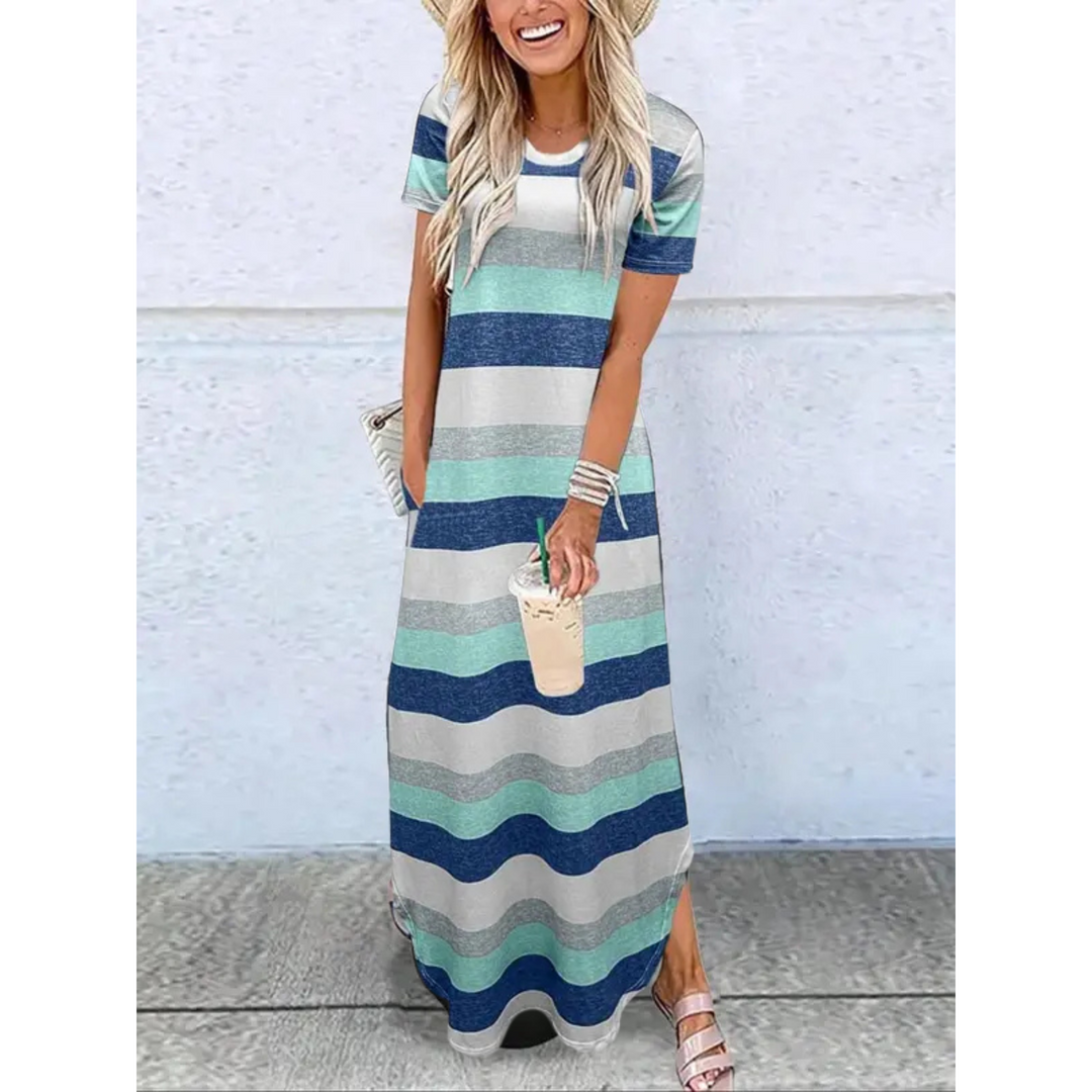 RELNA™ – Lässiges Sommer-Maxikleid mit Rundhalsausschnitt