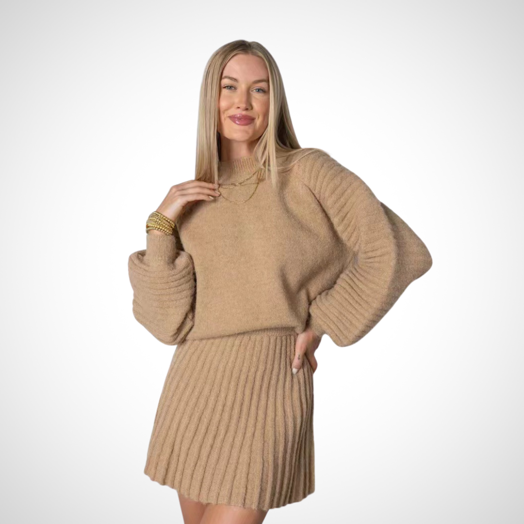 LOUISA™ - Elegantes zweiteiliges Rippstrick-Herbst-Outfit