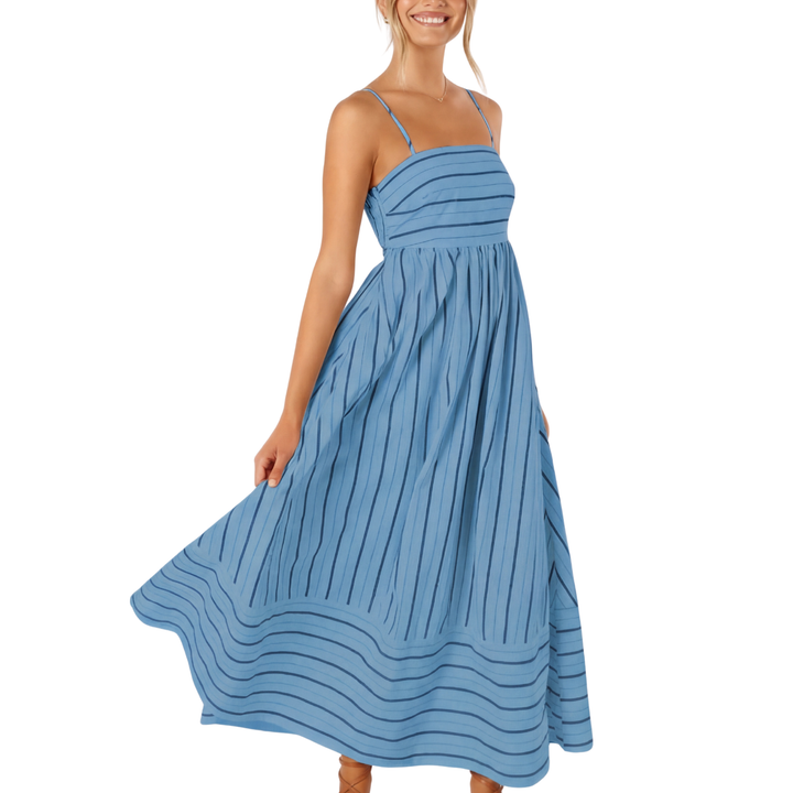 TAYLA™ – Lässiges gestreiftes Cami Maxikleid