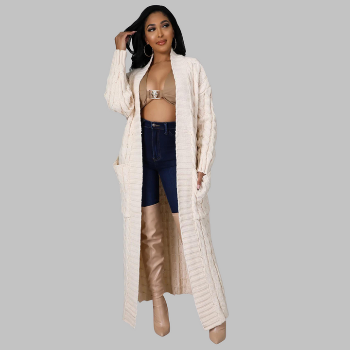 JACKIE™ - Lässiger, langärmliger Long-Cardigan