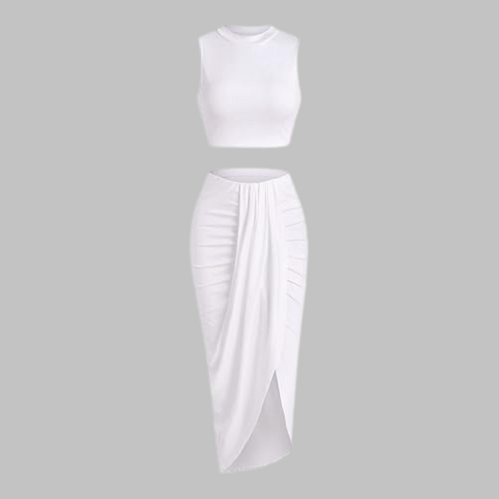 MANUELA™ - Elegantes Plisseerock-Set mit Schlitz
