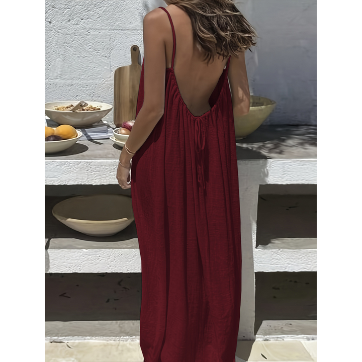 AFILA™ – Lässiges rückenfreies Cami-Sommerkleid