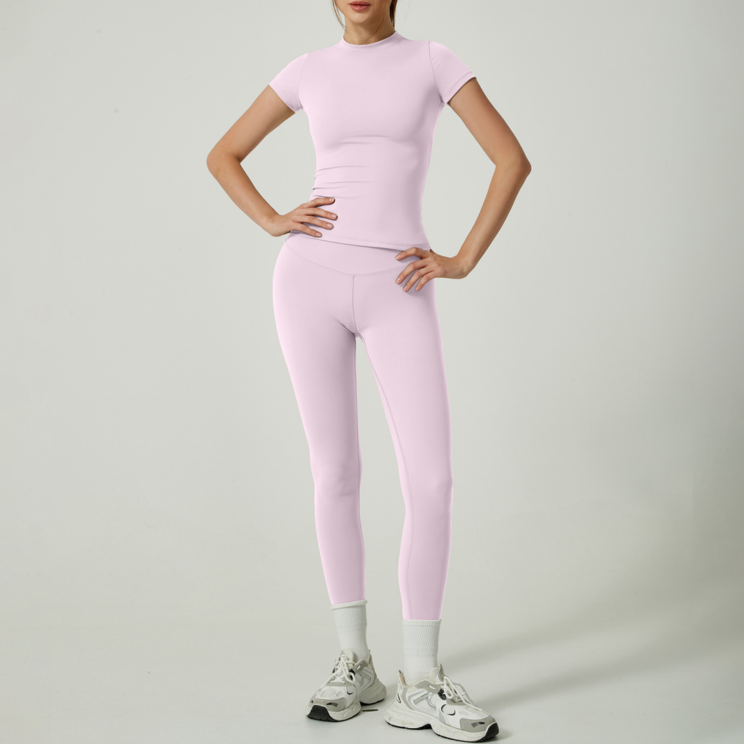 UBE™ – Freizeit-Set aus unifarbenem Top und Leggings