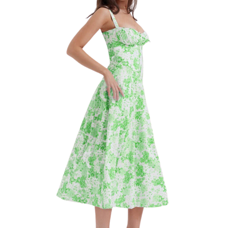 MATILDA™ – Elegantes gerafftes Korsett-Midikleid